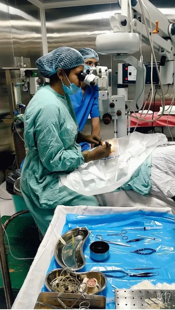 Eye care clinic with modern equipment